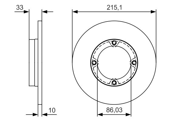 BOSCH Első féktárcsa 0986479S69_BOSCH