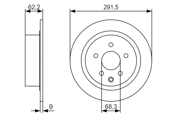 BOSCH Hátsó féktárcsa 0986479S71_BOSCH