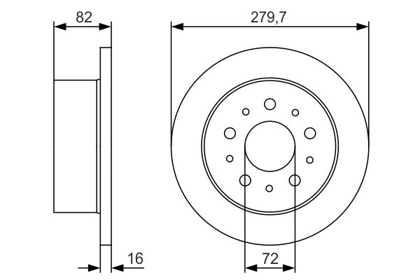 BOSCH Hátsó féktárcsa 0986479S73_BOSCH