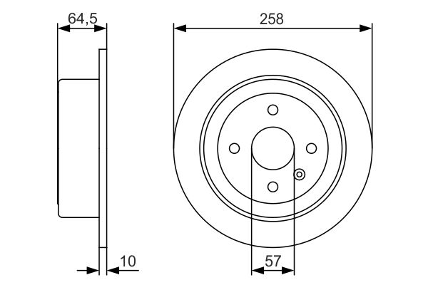 BOSCH Hátsó féktárcsa 0986479S75_BOSCH