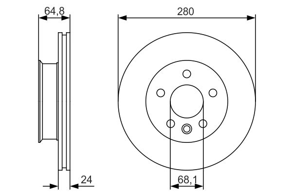 BOSCH Féktárcsa, mind 0986479S80_BOSCH