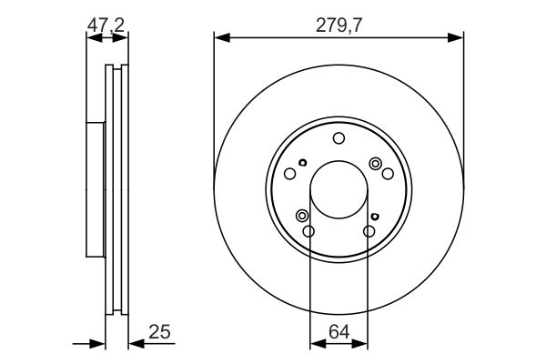 BOSCH Első féktárcsa 0986479S82_BOSCH