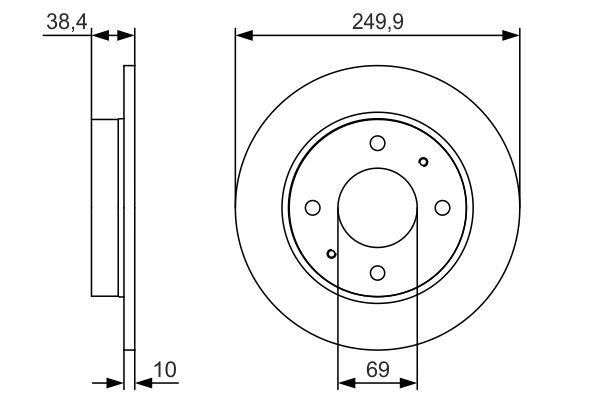 BOSCH Hátsó féktárcsa 0986479S84_BOSCH