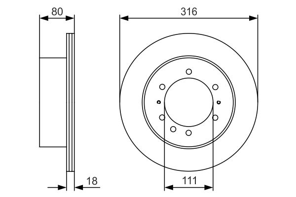 BOSCH Hátsó féktárcsa 0986479S87_BOSCH