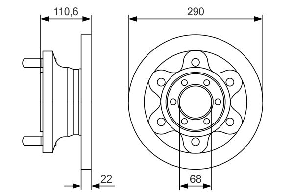 BOSCH Első féktárcsa 0986479S95_BOSCH