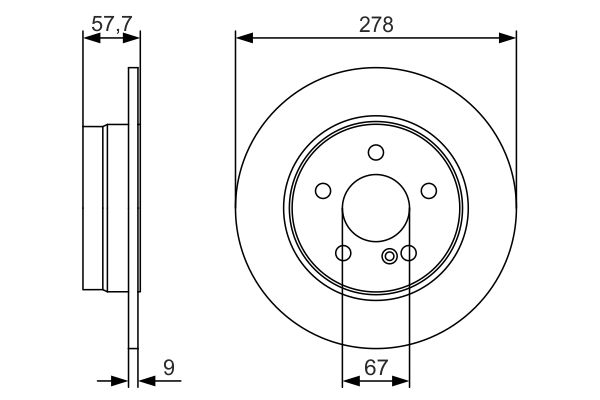 BOSCH Hátsó féktárcsa 0986479S96_BOSCH