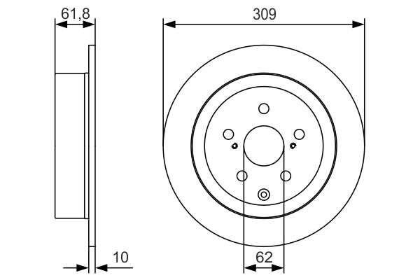 BOSCH Hátsó féktárcsa 0986479T04_BOSCH