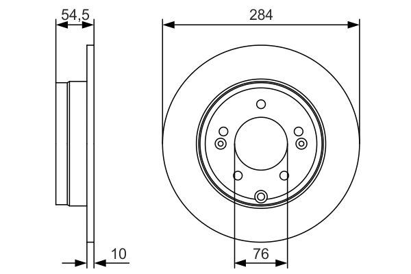 BOSCH Hátsó féktárcsa 0986479T49_BOSCH