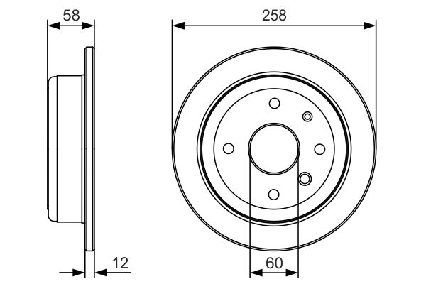 BOSCH Hátsó féktárcsa 0986479T52_BOSCH