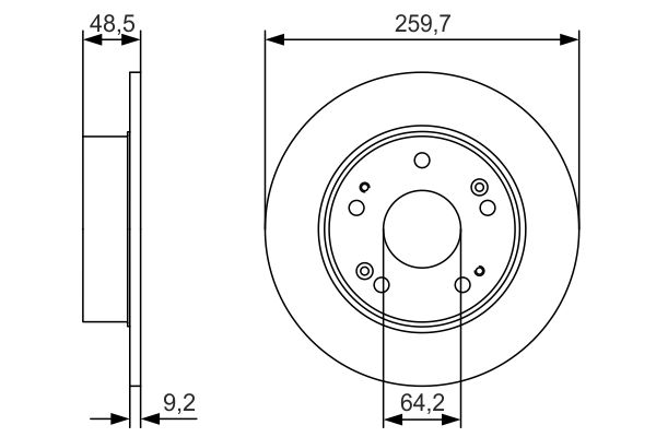 BOSCH Féktárcsa, mind 0986479T81_BOSCH