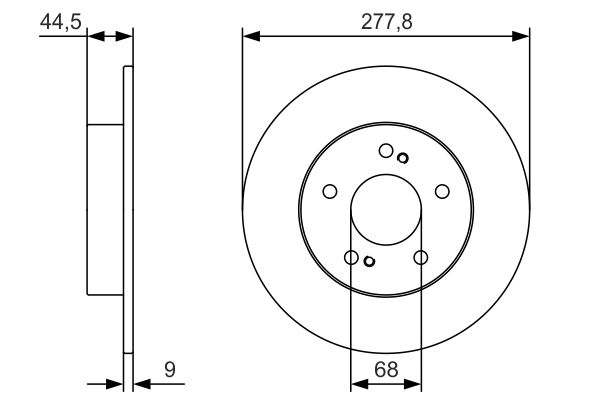 BOSCH Hátsó féktárcsa 0986479T86_BOSCH