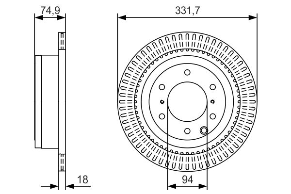 BOSCH Féktárcsa, mind 0986479T90_BOSCH