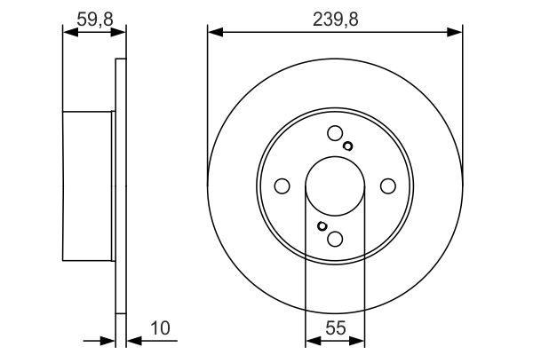 BOSCH Hátsó féktárcsa 0986479T96_BOSCH