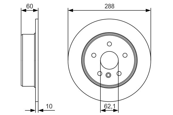 BOSCH Féktárcsa, mind 0986479T97_BOSCH