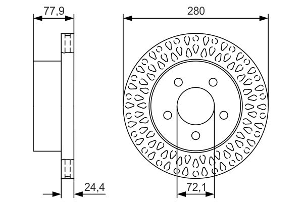 BOSCH Első féktárcsa 0986479U00_BOSCH