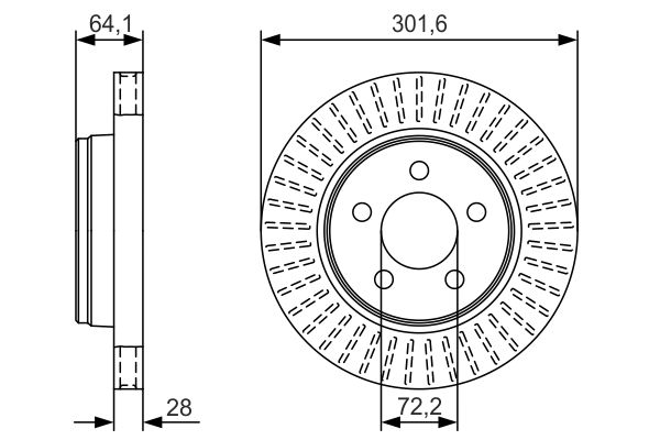 BOSCH Első féktárcsa 0986479U04_BOSCH