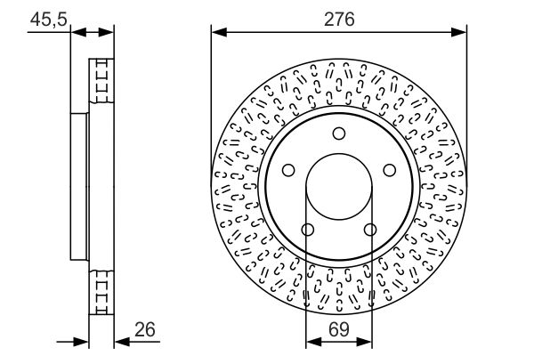 BOSCH Első féktárcsa 0986479U40_BOSCH