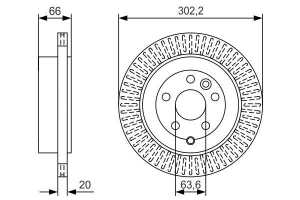 BOSCH Hátsó féktárcsa 0986479U44_BOSCH