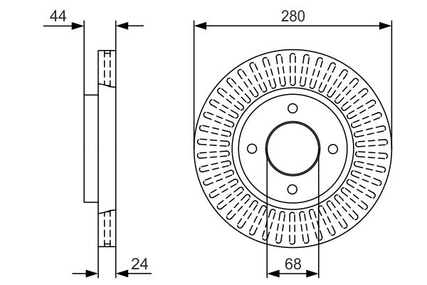 BOSCH Első féktárcsa 0986479U62_BOSCH