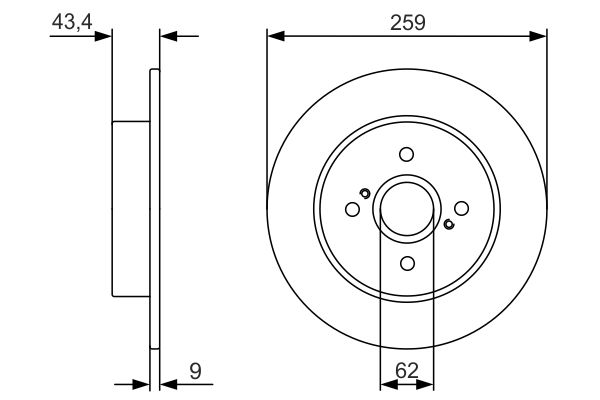 BOSCH Hátsó féktárcsa 0986479V07_BOSCH