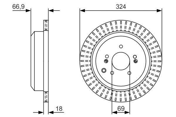 BOSCH Hátsó féktárcsa 0986479V10_BOSCH