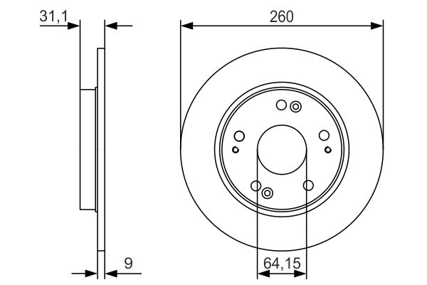 BOSCH Hátsó féktárcsa 0986479V21_BOSCH