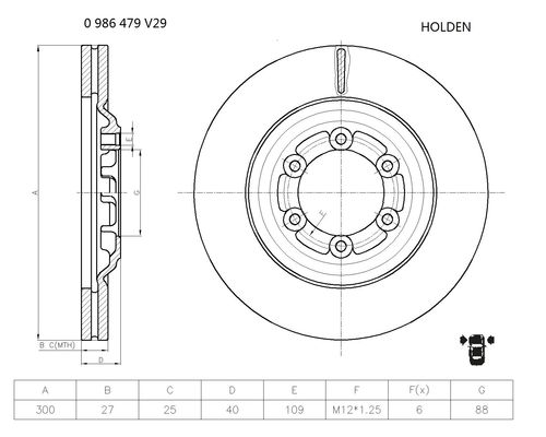 BOSCH Első féktárcsa 0986479V29_BOSCH