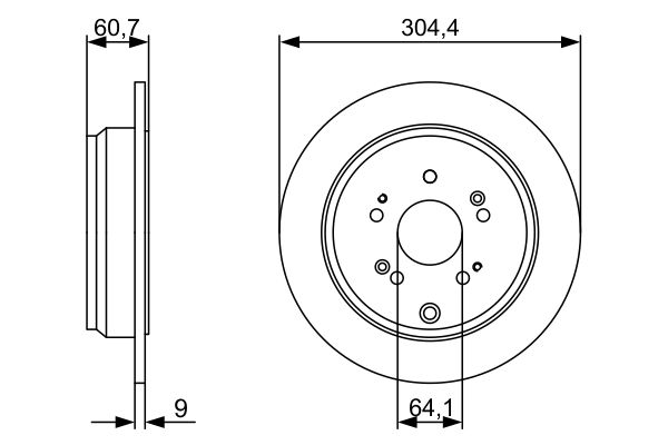 BOSCH Féktárcsa, mind 0986479V84_BOSCH