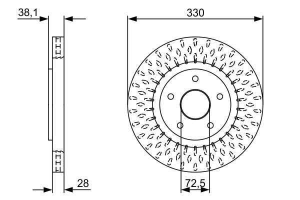 BOSCH Féktárcsa, mind 0986479V85_BOSCH