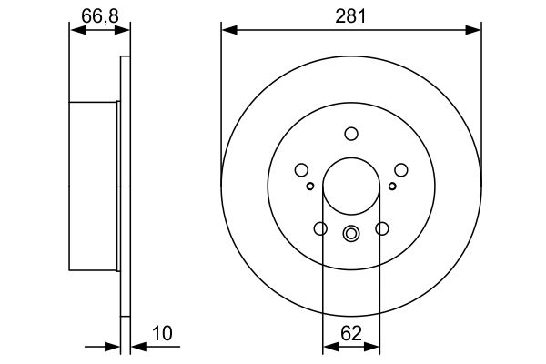 BOSCH Féktárcsa, mind 0986479W38_BOSCH