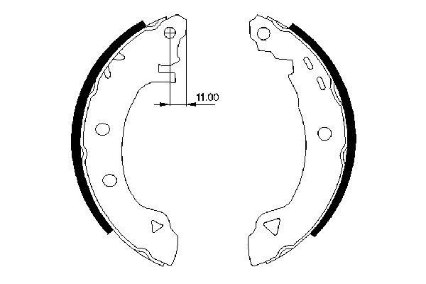 BOSCH Fékpofa 0986487295_BOSCH