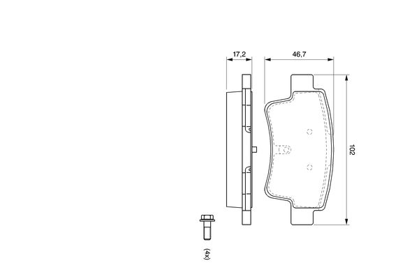 BOSCH Hátsó fékbetét 0986494072_BOSCH