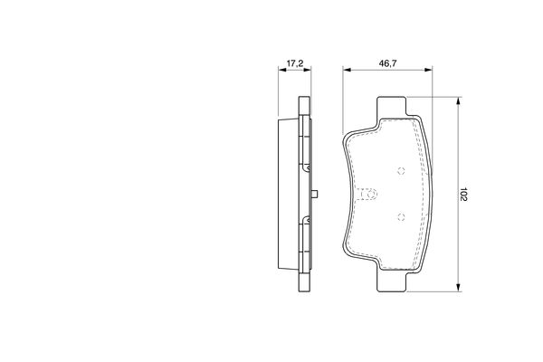 BOSCH Hátsó fékbetét 0986494094_BOSCH