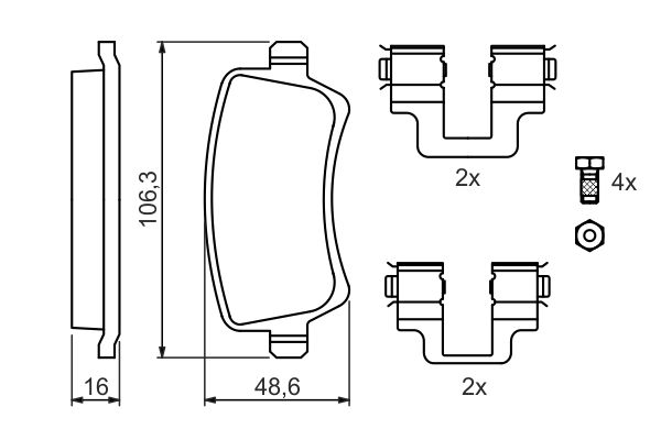 BOSCH Hátsó fékbetét 0986494175_BOSCH