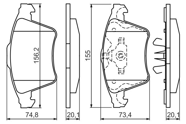 BOSCH Első fékbetét 0986494202_BOSCH