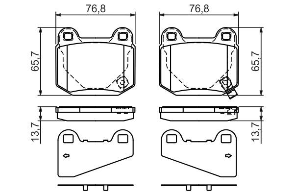 BOSCH Hátsó fékbetét 0986494229_BOSCH