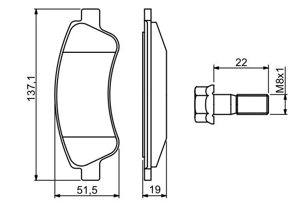 BOSCH Első fékbetét 0986494270_BOSCH