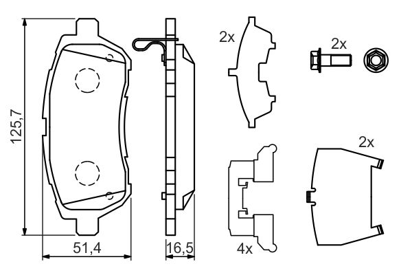 BOSCH Első fékbetét 0986494320_BOSCH