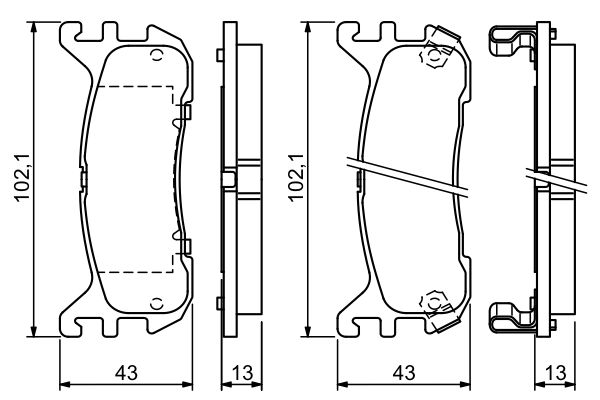 BOSCH Hátsó fékbetét 0986494341_BOSCH