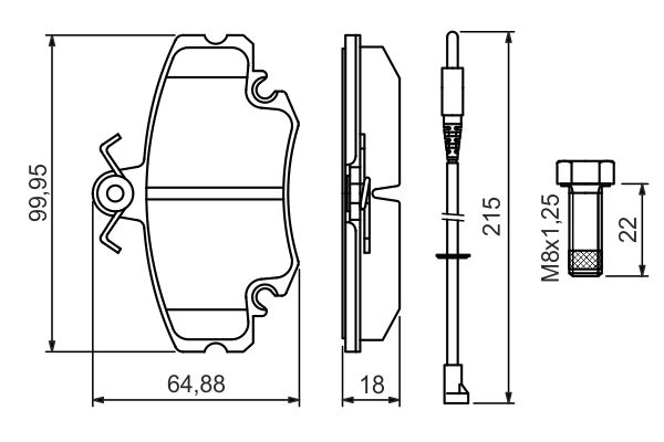 BOSCH Első fékbetét 0986494522_BOSCH