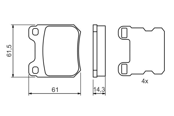 BOSCH Hátsó fékbetét 0986494523_BOSCH