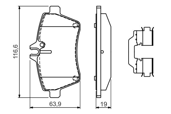 BOSCH Első fékbetét 0986494555_BOSCH