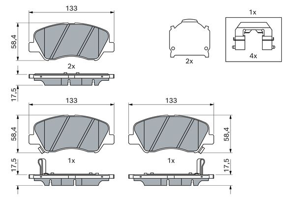 BOSCH Első fékbetét 0986494563_BOSCH