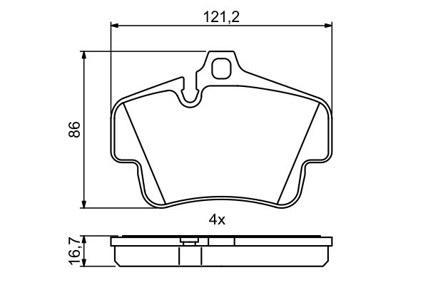 BOSCH Első fékbetét 0986494699_BOSCH