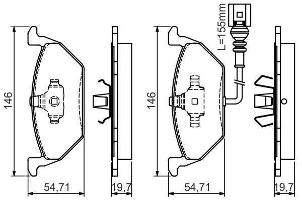 BOSCH Első fékbetét 0986495048_BOSCH