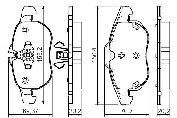 BOSCH Első fékbetét 0986495053_BOSCH