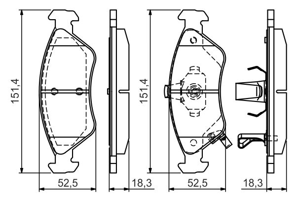 BOSCH Fékbetét, mind 0986495067_BOSCH