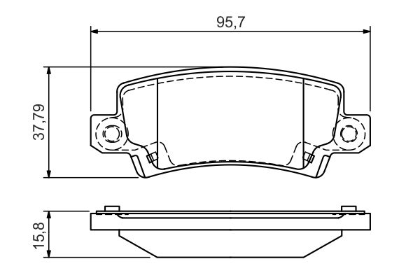 BOSCH Fékbetét, mind 0986495072_BOSCH