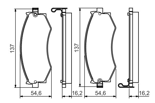 BOSCH Fékbetét, mind 0986495076_BOSCH