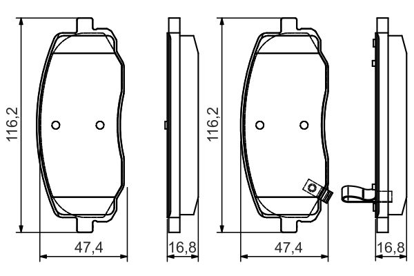 BOSCH Első fékbetét 0986495084_BOSCH